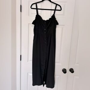 TOPSHOP Black Ruffle Dress
